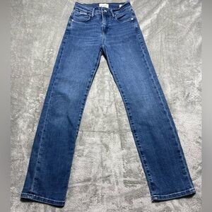 Frame Denim Le High Straight Jeans Women’s 24 Blue Mid Rise Stretch